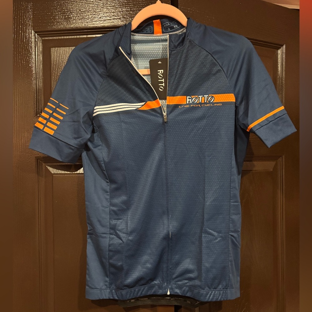 Rotto Men’s Blue and Orange Cycling Jersey